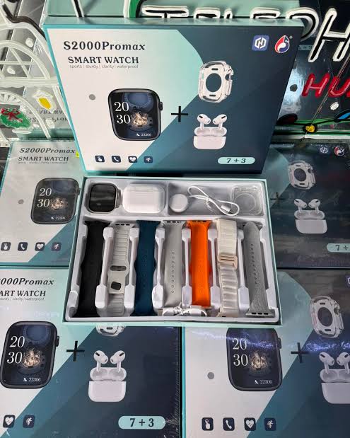 Smart Watch 7+3 Mega Combo - Includes 7 Different Straps + Wireless Airpods