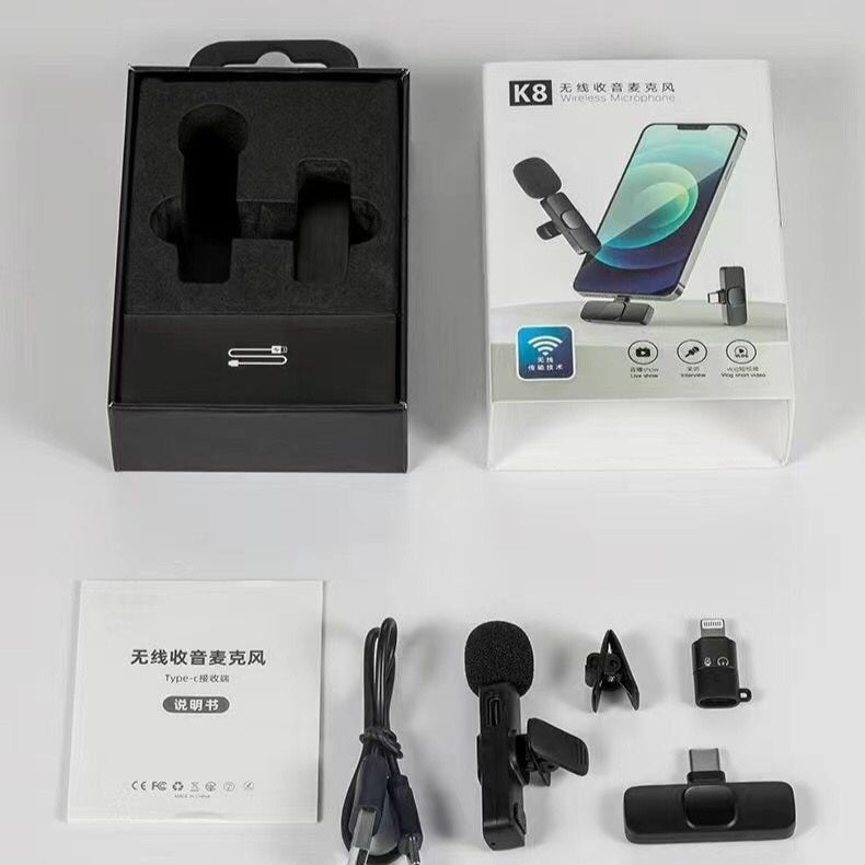 K8 Wireless  Microphone - Dual Plug (Type-C & iOS)