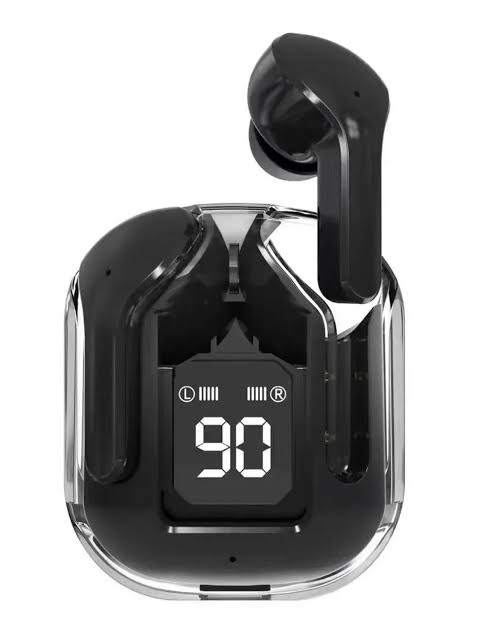 Wireless Earbuds – Crystal Clear Transparent Design, Bluetooth 5.3, LED Digital Display