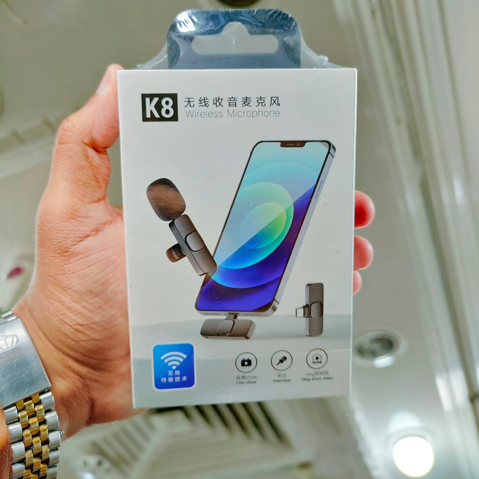 K8 Wireless  Microphone - Dual Plug (Type-C & iOS)