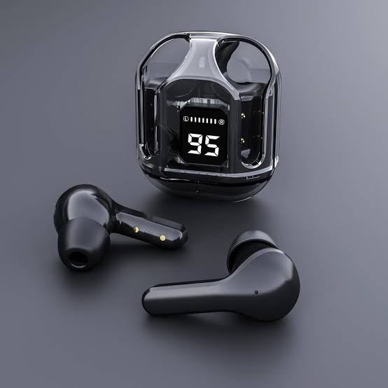 Wireless Earbuds – Crystal Clear Transparent Design, Bluetooth 5.3, LED Digital Display