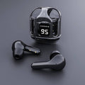 Wireless Earbuds – Crystal Clear Transparent Design, Bluetooth 5.3, LED Digital Display
